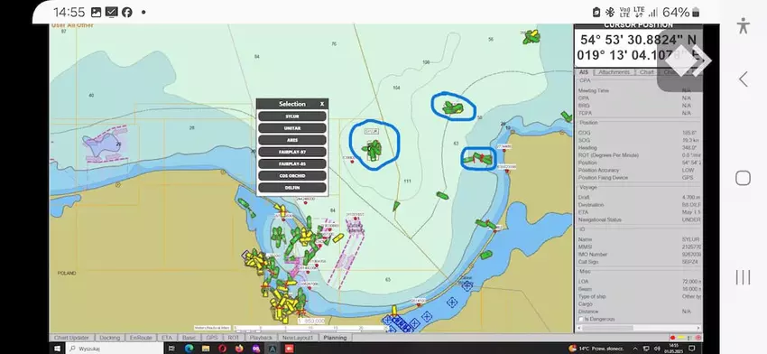 Wyniki lokalizacji źródła zakłóceń GNSS