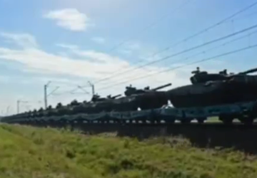 W Polsce zauważono pociąg czołgów PT-91 ...