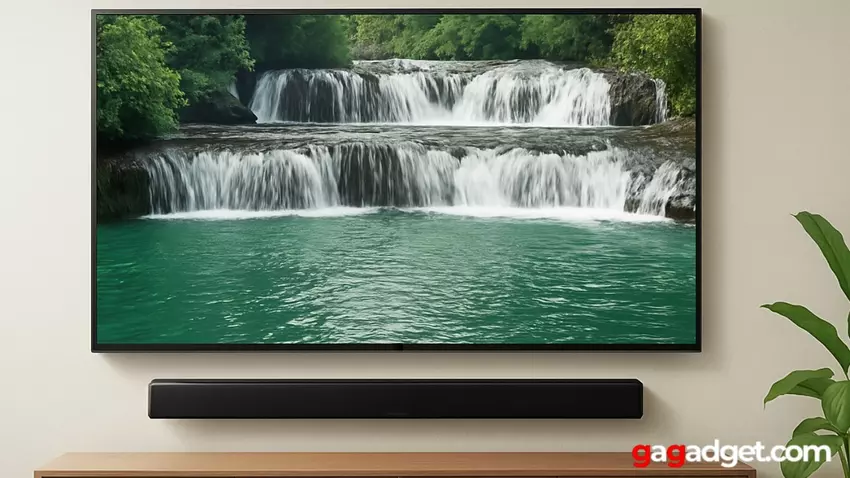 soundbar do telewizora montowanego na ścianie