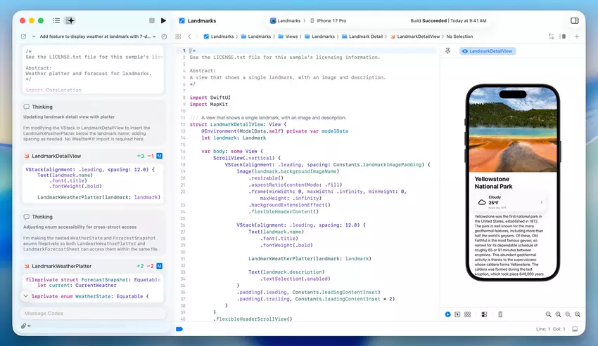 Integracja Apple Xcode z OpenAI Codex