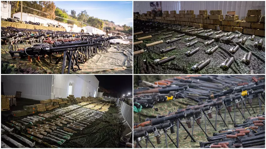 Broń skonfiskowana w Libanie. Ilustracja: Yigal Levin