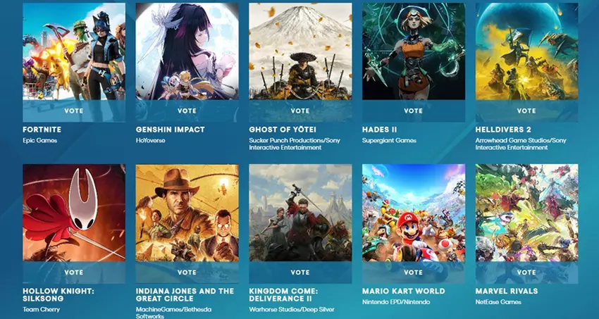 Wybór graczy TGA 2025: najlepsze gry