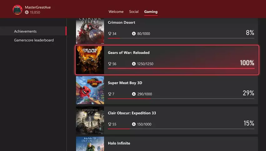 Osiągnięcia na Xboxie