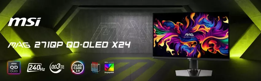 Ilustracja przedstawiająca monitor MAG 271QPX X24 od MSI