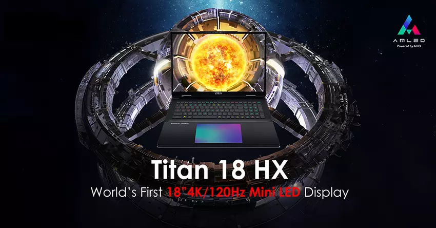 MSI zapowiedziało pierwszy na świecie notebook z wyświetlaczem 120 Hz opartym na panelu 4K Mini LED