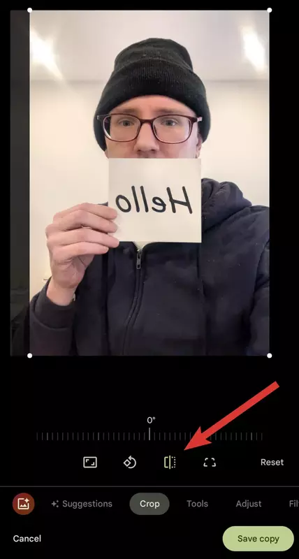 Napraw lustrzane odbicia zdjęć w aplikacji Zdjęcia Google na Androida