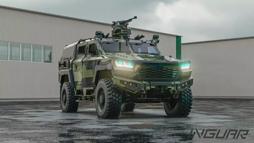 Inguar Defence pokazuje koncepcje ukraińskich pojazdów opancerzonych z rakietami Grad MLRS, Brimstone i Amuletem
