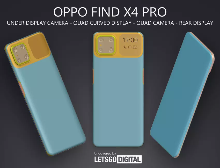 OPPO Find X4 Pro otrzyma dodatkowy ekran przy głównym aparacie oraz pod-ekran z przodu