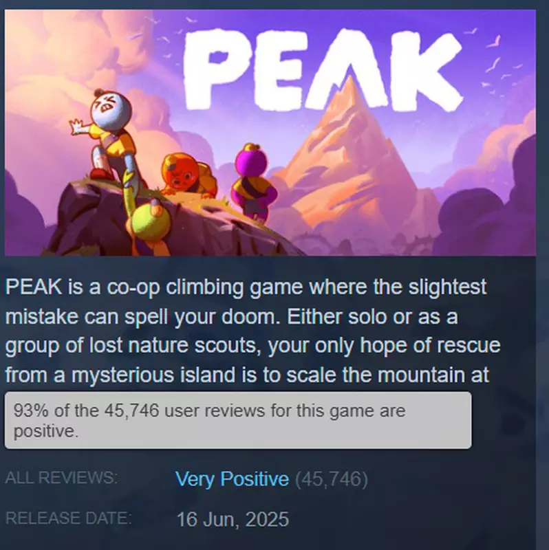 PEAK Arcade’owy symulator wspinaczki