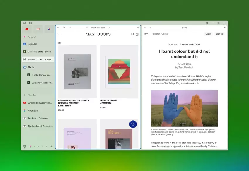 Przeglądarka wydaje Arc dla Windows