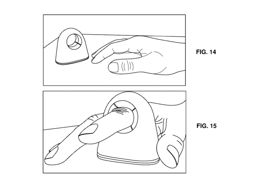 Szkic kompaktowego gadżetu Fitbit do pomiaru ciśnienia krwi