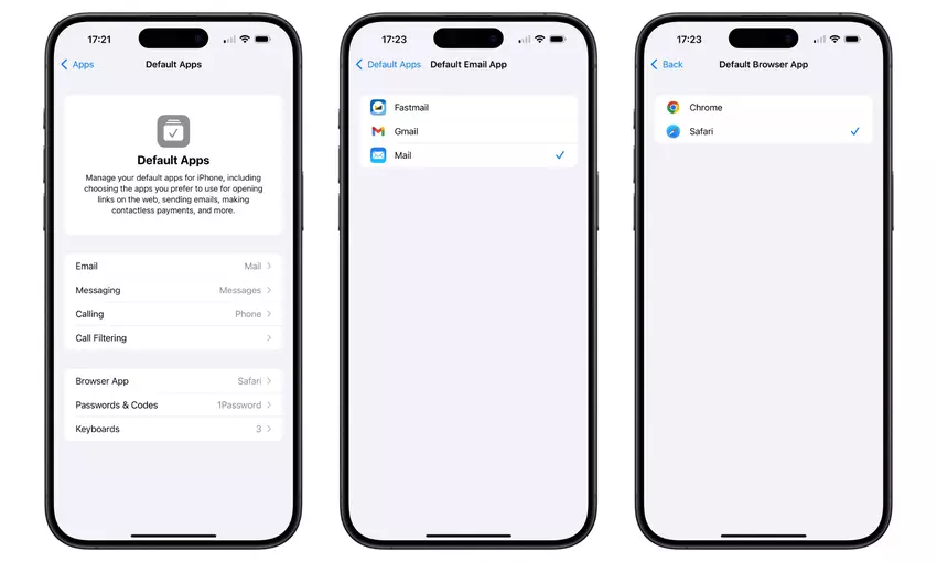 W iOS 18.2 będzie można wybierać standardowe aplikacje, tak jak w Androidzie