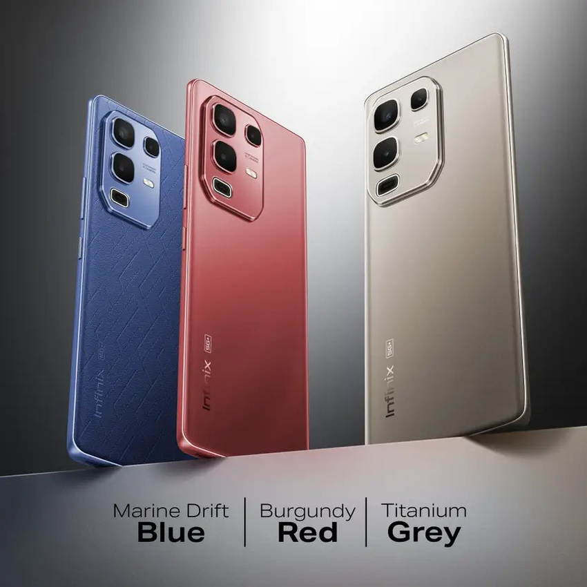 Rozwiązania kolorystyczne smartfona Infinix Note 50s 5G+. Ilustracja: Infinix