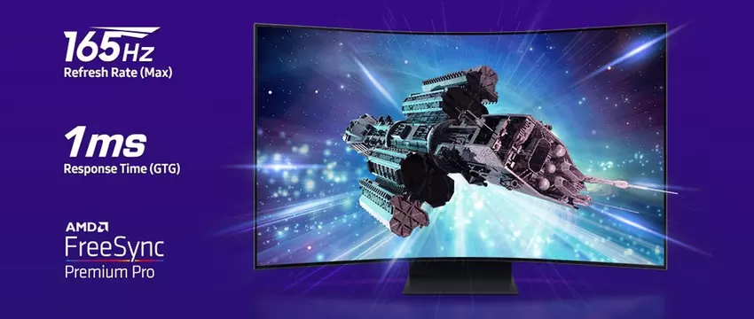 Samsung Odyssey Ark G97NC - zakrzywiony monitor do gier z rozdzielczością 4K UHD i częstotliwością odświeżania 165 Hz
