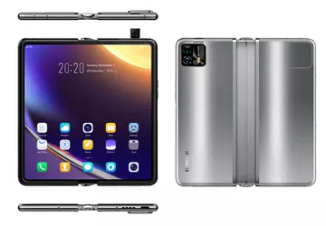 Składany smartfon z wyskakującym aparatem: zdjęcie ...