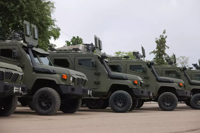 Wóz opancerzony UAT-TISA na prezentacji