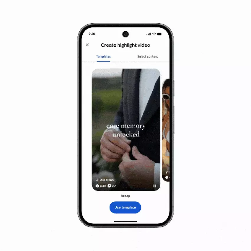Szablony wideo Google Photos
