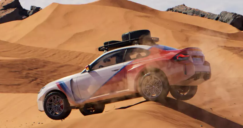 BMW M2 Dakar z otworami wentylacyjnymi i terenowymi oponami