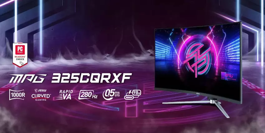 MSI zaprezentowało 31,5-calowy zakrzywiony monitor z serii Performance Gaming z częstotliwością odświeżania 280 Hz