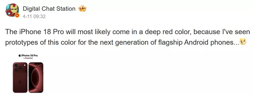 Koncepcja bordo iPhone 18 Pro