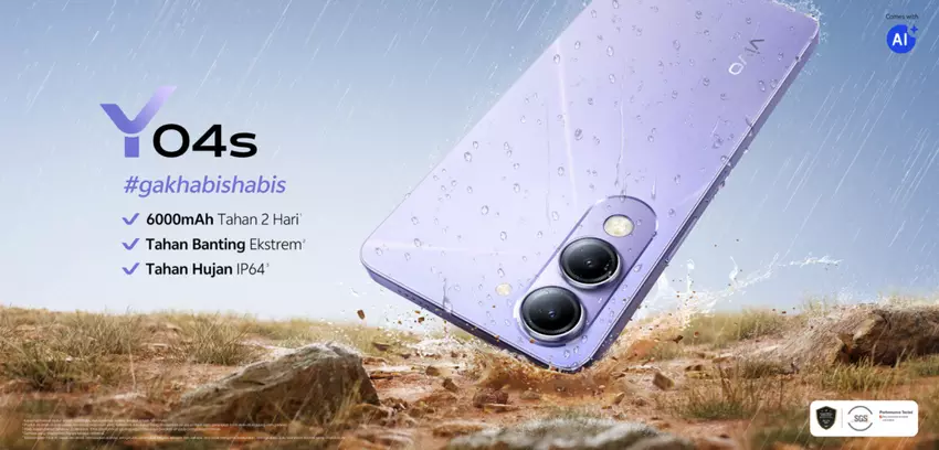 Vivo ogłosił model budżetowy Y04s z baterią 6000 mAh i certyfikatem MIL-STD-810H