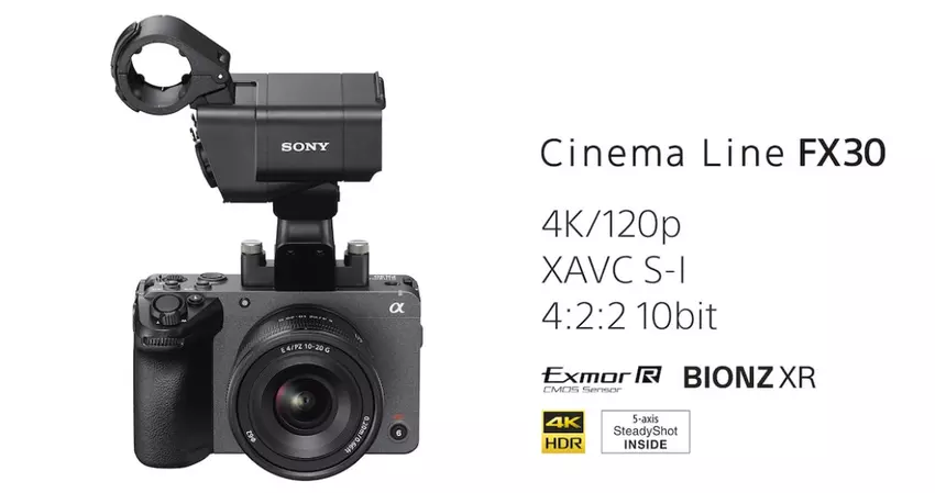 Sony FX30 to 26 MP bezlusterkowy aparat 4K@60FPS wyceniony na 1800 dolarów