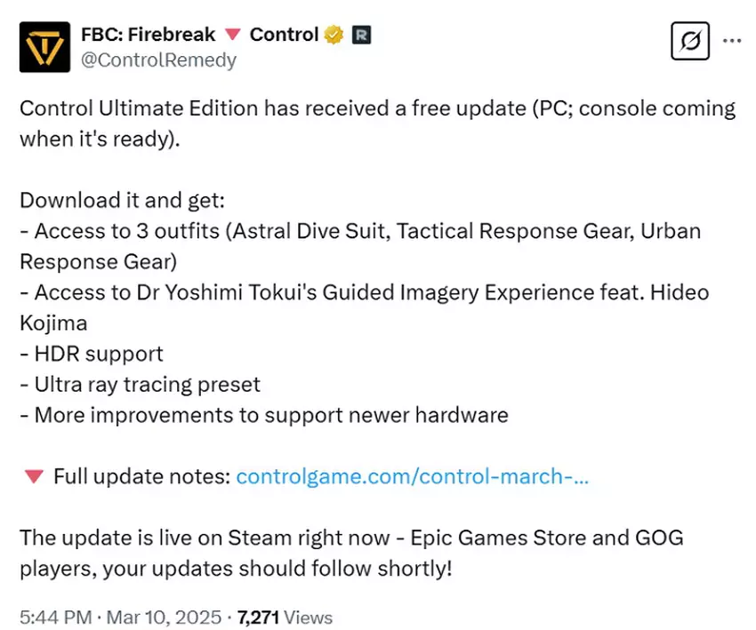 Aktualizacja sterowania dla Ultimate Edition