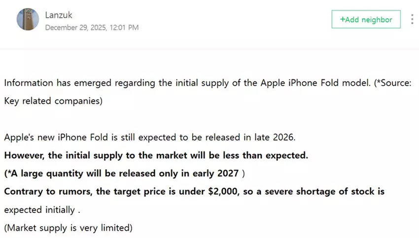 Autoprzewodnik wiadomości yeux1122 o cenie iPhone Fold