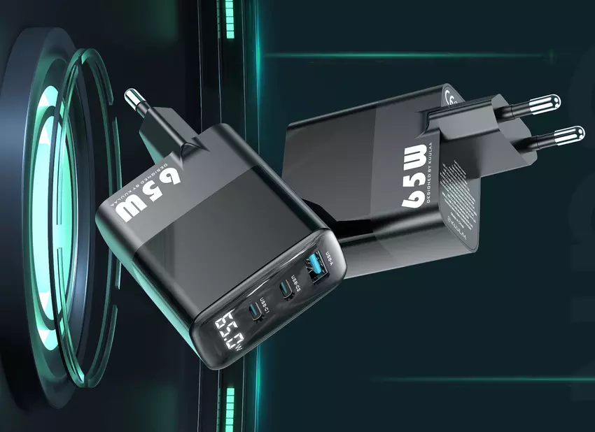 Ładowarka z trzema portami KUULAA 65 W za 15 USD