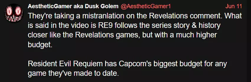 Wiadomość Dusk Golem