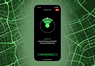 Funkcja awaryjnego SOS z łączem satelitarnym ...