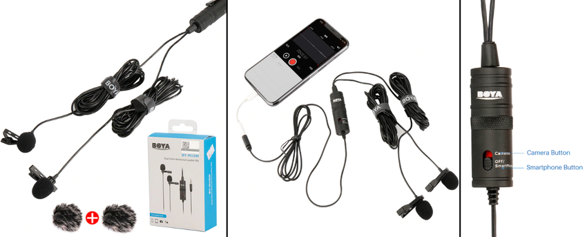 Podwójny mikrofon do transmisji strumieniowej