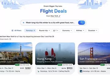 AI-wyszukiwanie "Flight Deals" od Google: powiedz, ...