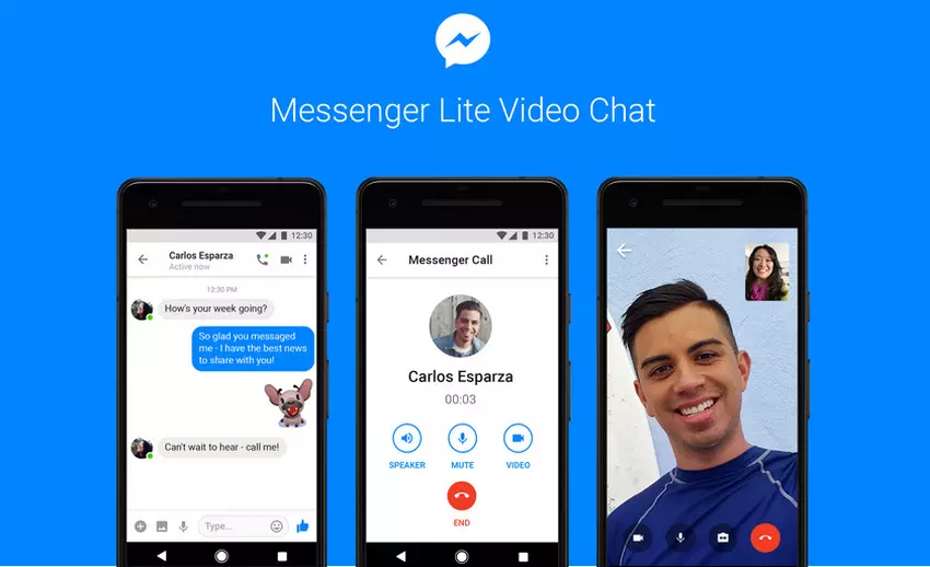 Facebook wprowadził połączeń wideo do programu Messenger Lite