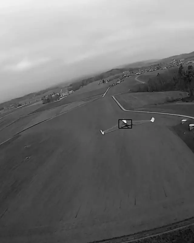 Widok z kamery drona-przechwytywacza Gobi