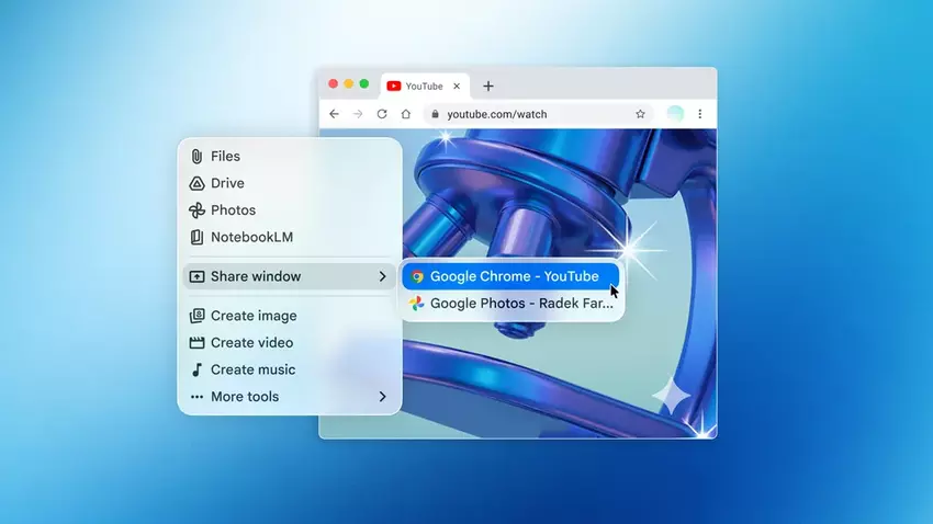 Interfejs aplikacji Gemini na macOS