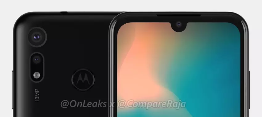 Rendery Motorola P40 Play: wyświetlacz z wycięciem w kształcie kropli i podwójna kamera główna