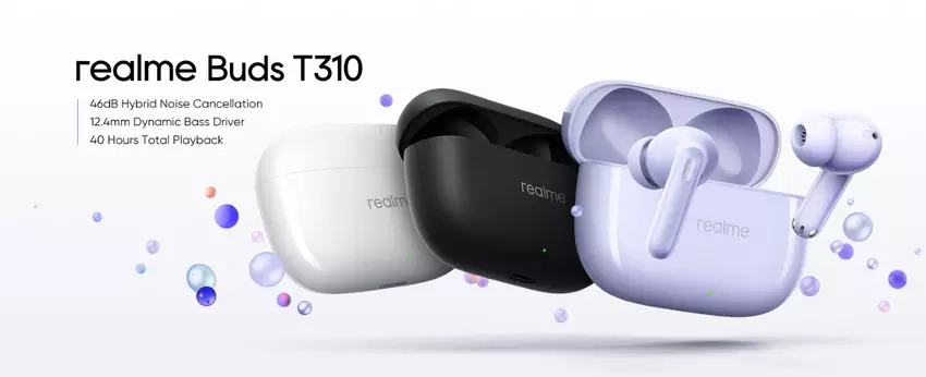 realme Buds T310: ANC, dźwięk przestrzenny i do 40 godzin pracy na baterii za 29 USD