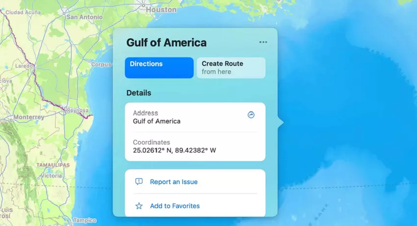 Mapy Apple zmieniły nazwę Zatoki Meksykańskiej, nie tylko dla użytkowników w USA, ale na całym świecie