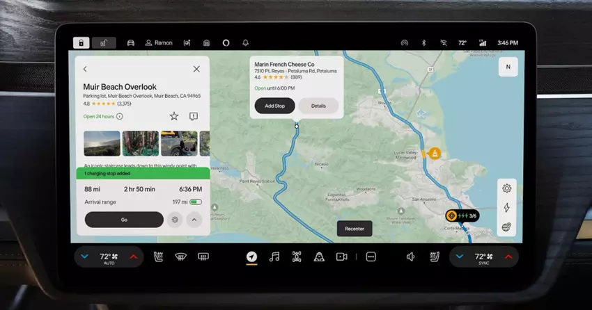 Rivian zintegrowała Google Maps w swoich samochodach elektrycznych