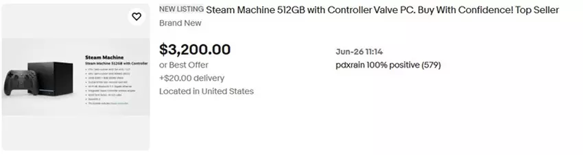 Steam Machine na eBay