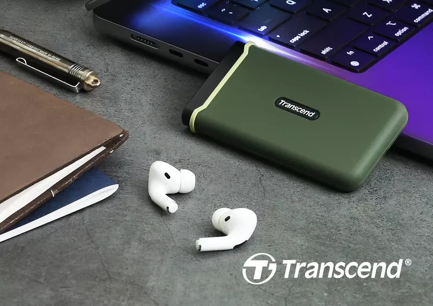 Transcend ESD380C: wstrząsoodporny dysk SSD USB 3.2 Gen 2×2 o prędkości transferu danych do 2000MB/s.