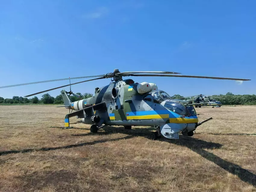 Siły Powietrzne Sił Zbrojnych Ukrainy używają śmigłowców Mi-24V przeciwko Rosjanom, zostały one przeniesione na Ukrainę przez Czechy
