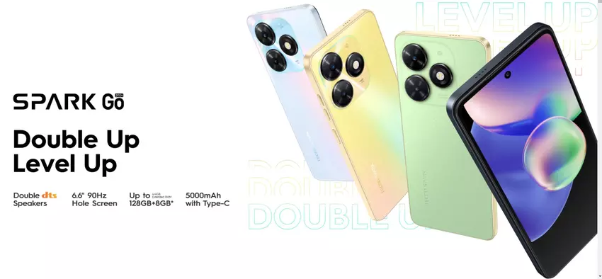 Tecno Spark Go (2024) to budżetowy smartfon z systemem Android 13, wyświetlaczem 90 Hz i baterią 5000 mA*h w cenie od 80 USD