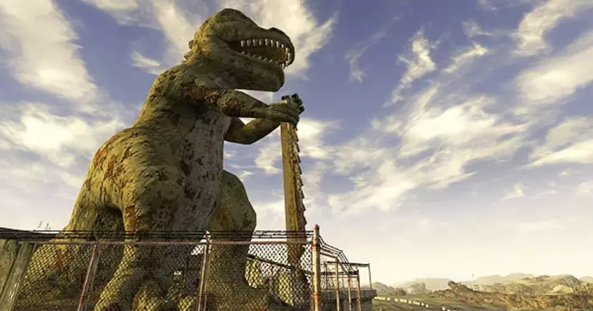 Ikoniczny posąg Dinky'ego T-Rexa z New Vegas może pojawić się w drugim sezonie serii Fallout.