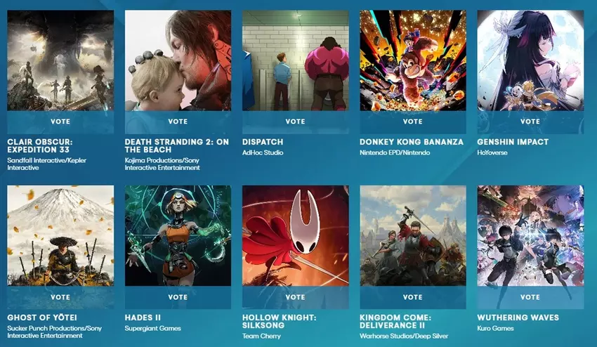 TGA 2025: rozpoczął się drugi etap głosowania użytkowników — dołącz!