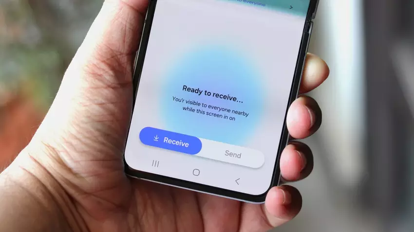 Quick Share interfejs