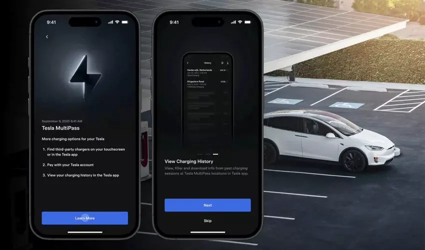 Tesla MultiPass funkcja do ładowania samochodów elektrycznych