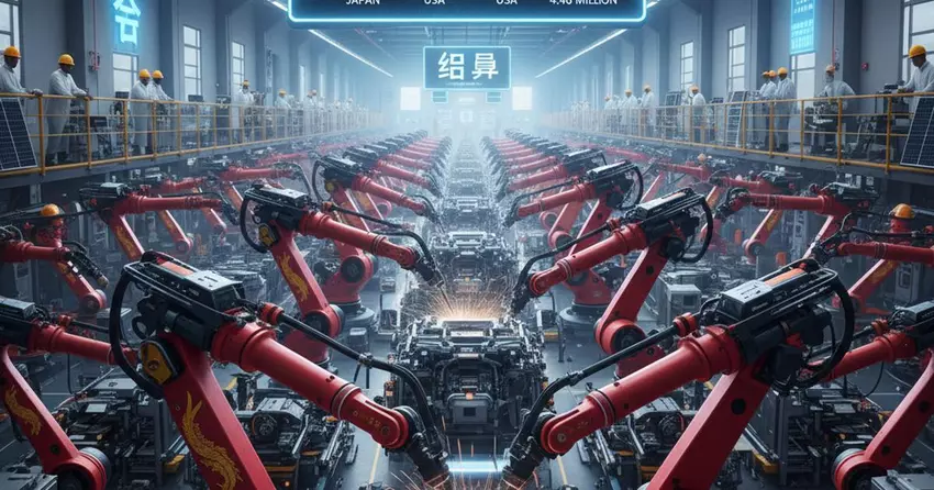 W 2024 roku Chiny zainstalowały więcej robotów przemysłowych niż reszta świata razem wzięta