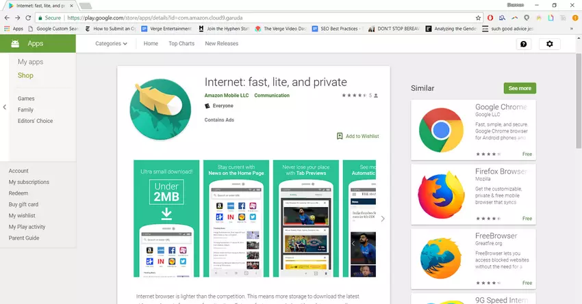 Amazon opublikował swoją przeglądarkę mobilną